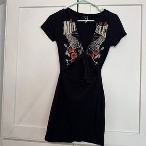 Windsor Black Backless Graphic Dress